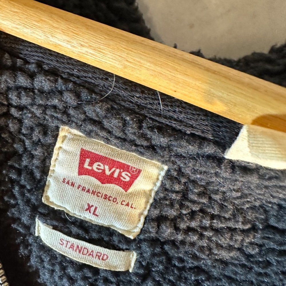 Levis PLUSH Sweatshirt Hoodie Size XL Extra Large Grunge Thick Acid Wash Heavy - Picture 4 of 6